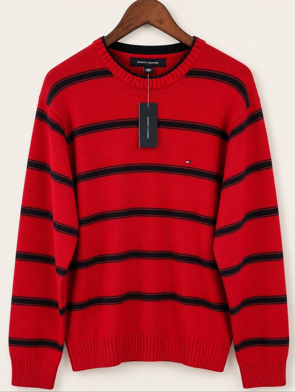 Tommy Hilfiger Y2K-Era Striped Cotton Sweater NWT – Size L